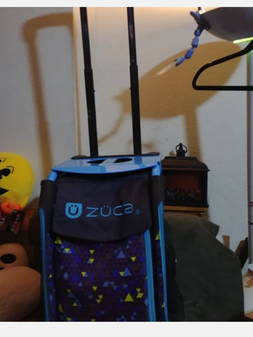 Purple Geometric Rolling Zuca Skate Bag